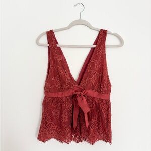 NWT Free People Frenchie Kiss Lace Top